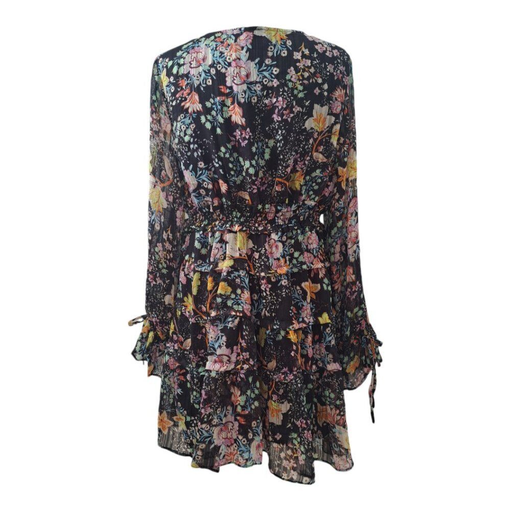 Free People Closer To The Heart Tiered Floral Women's Dress Coquet Boho Multi L - Picture 3 of 9